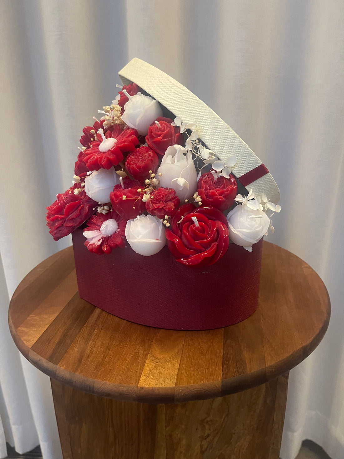 Alla hjärtans dag bukett med lock stor