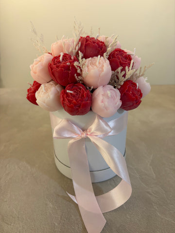 Romantic Peony Candle Bouquet