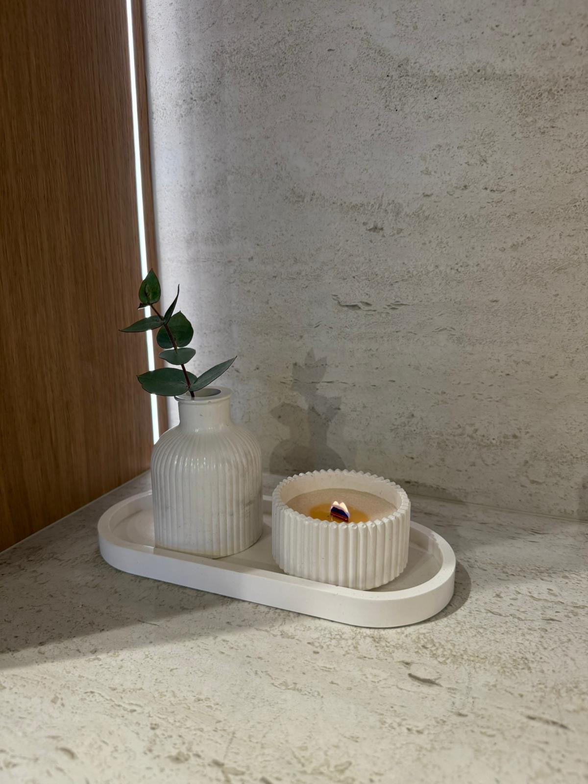 Dekoationssett med sprattlande ljus