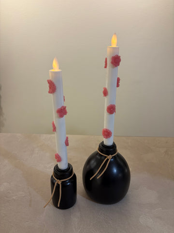 Dekorerade ledljus par