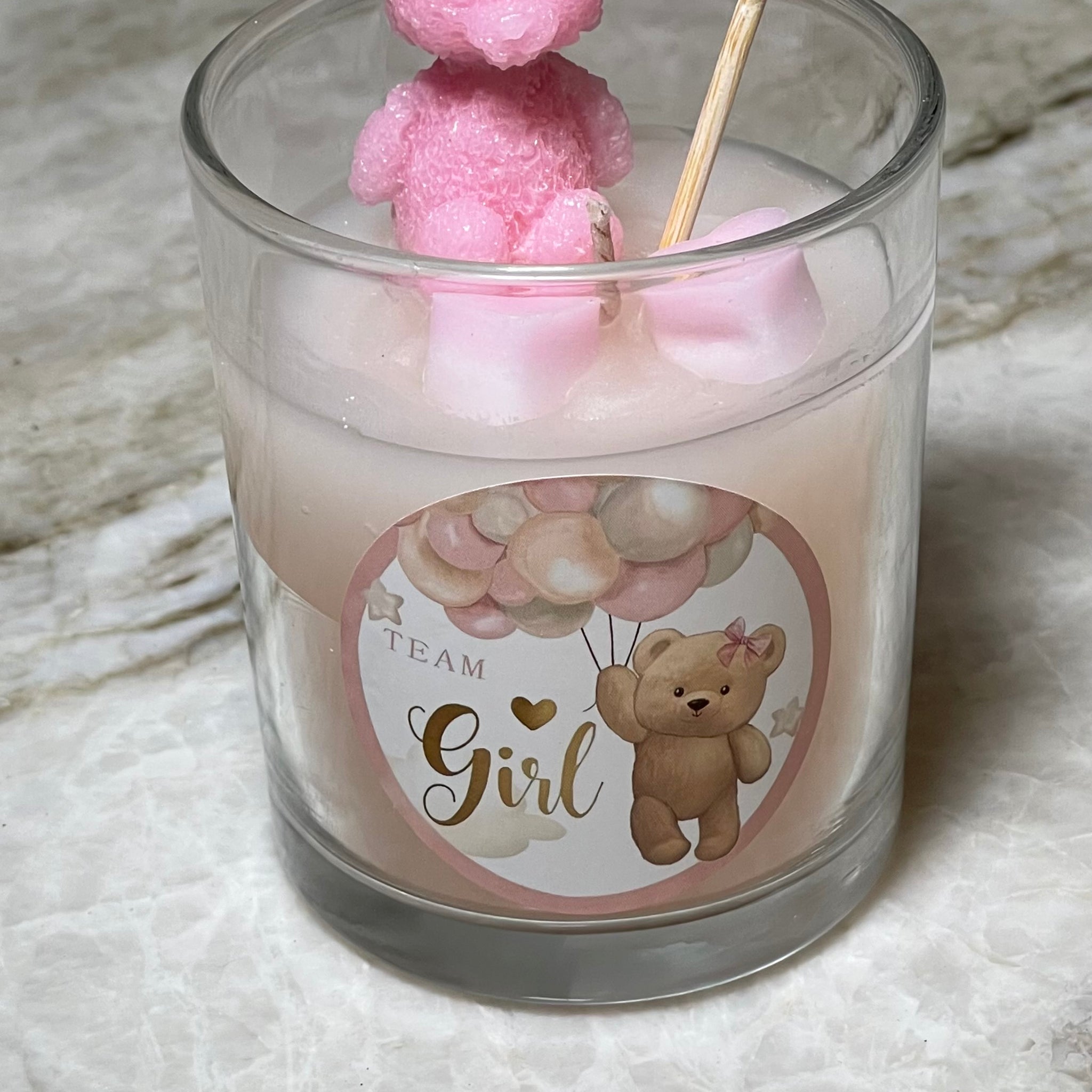 Baby Shower  dekorljus med Rosa Nalle och Ballong