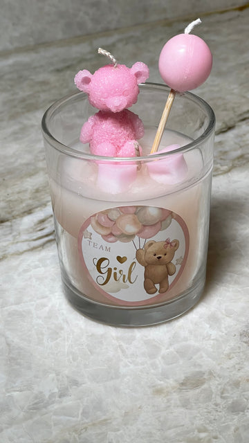 Baby Shower  dekorljus med Rosa Nalle och Ballong