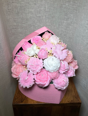 Alla hjärtans dag rosa med lock stor