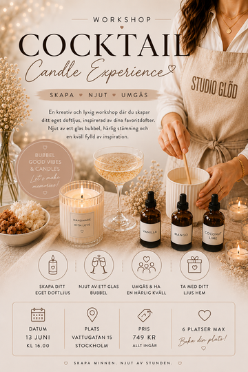 Cocktail Candle Experience 🕯️13e juni kl 16.00