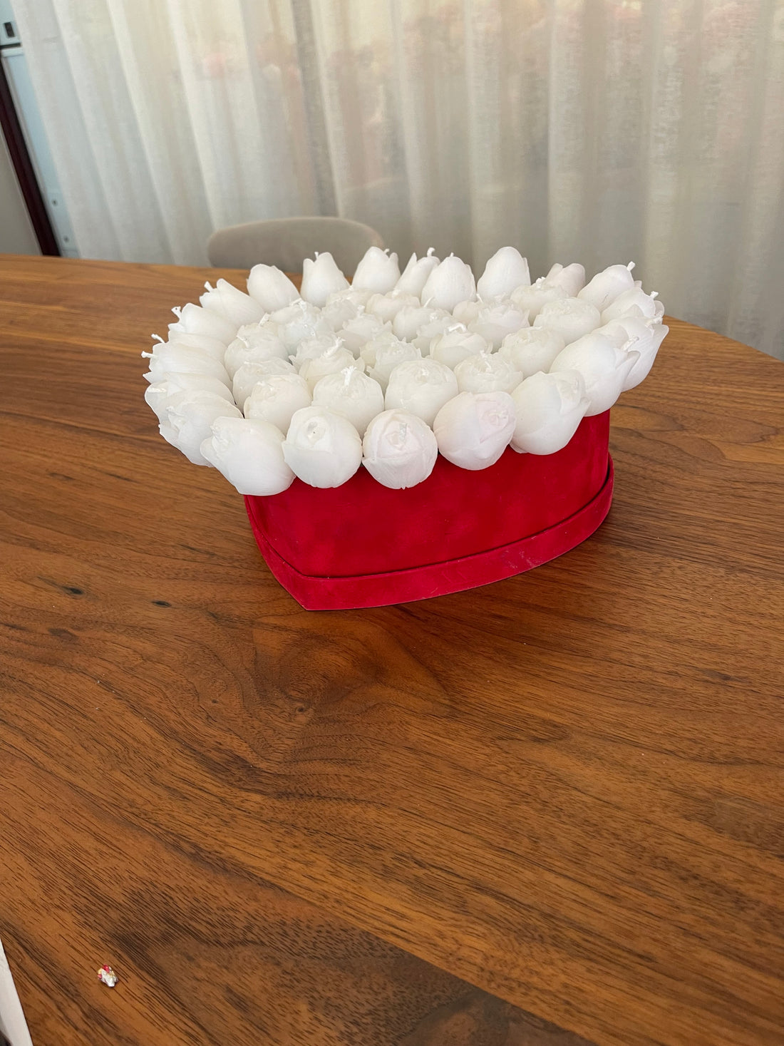 Vit hjärta i velvet box