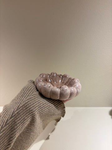 Dekorativ skål brun/rosa